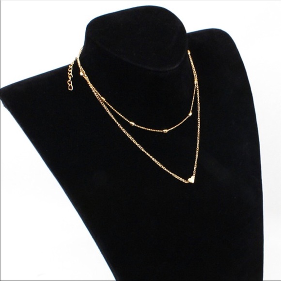 Heart Choker (Silver or Gold) - Picture 3 of 4